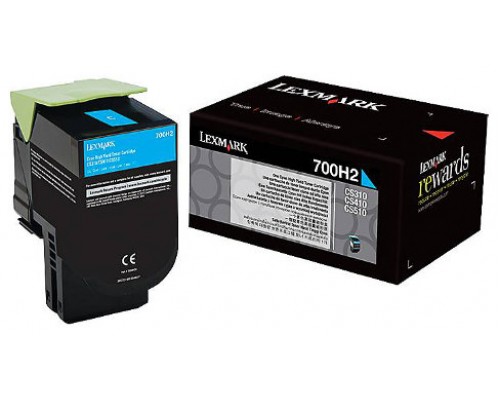 LEXMARK 700H2 Toner Cian Alto Rendimiento