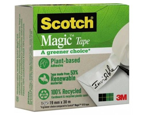 ROLLO CINTA INVISIBLE 19MM X 33M MAGICDE ORIGEN VEGETAL CAJA CART&Oacute;N 9-1930R SCOTH 7100044086 (Espera 4 dias)