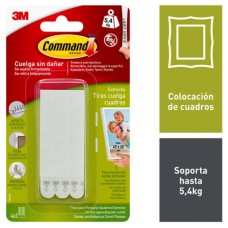 BLISTER TIRAS ADHESIVAS ESTRECHAS PARA CUADROS HASTA 5,4KG COMMAND 17207 3M 7100127050 (Espera 4 dias)