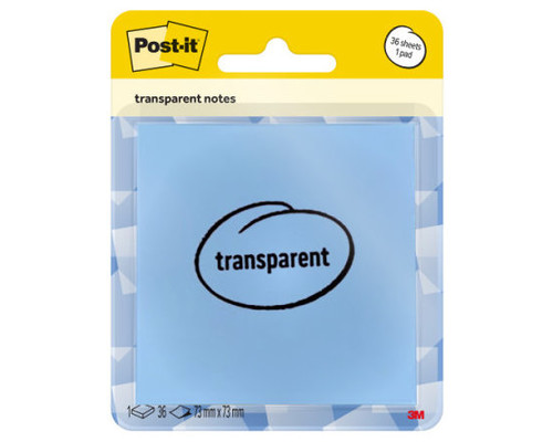 BLISTER 36 HOJAS NOTAS TRANSPARENTES 600-1TRSPB 73X73 MM AZUL PASTEL POST-IT 7100394509 (Espera 4 dias)-SX30 BLISTER 36 HOJAS NOTAS TRANSPARENTES 600-1TRSPB 73X73 MM AZUL PASTEL POST-IT 7100394509 (Espera 4 dias)