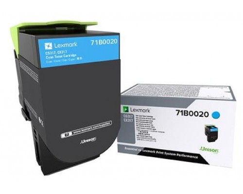 Lexmark CS/CX 317 Cartucho de toner cian