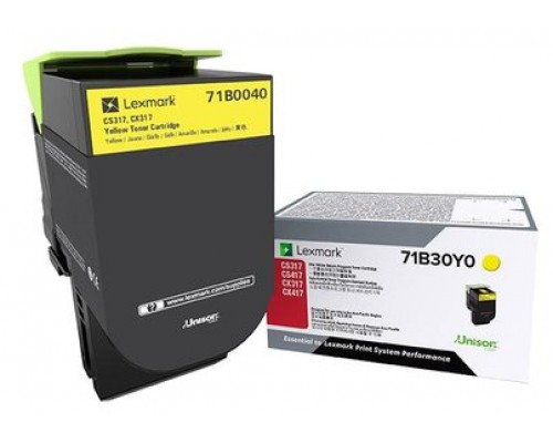 Lexmark CS/CX 317 Cartucho de toner amarillo