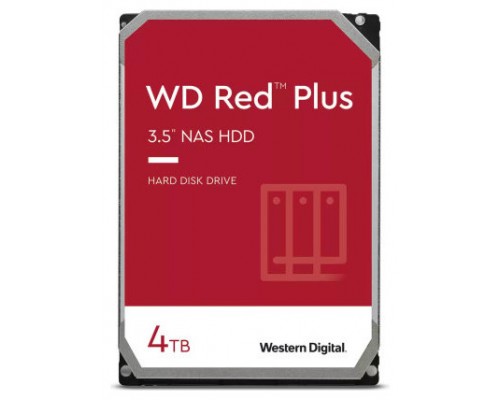 QNAP WD, HDD, RED PLUS, SATA III, 3.5-INCH, 4TB, WD40EFPX (Espera 4 dias)