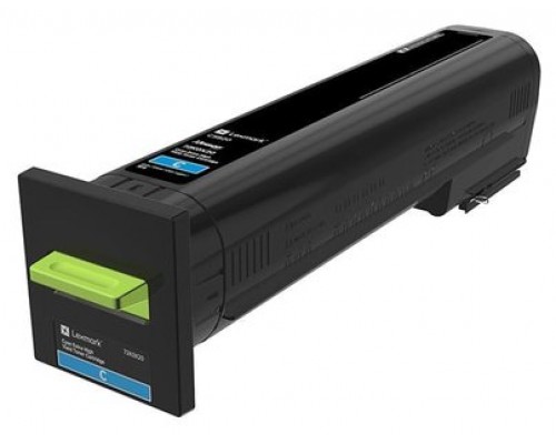 Lexmark CS820 Cartucho de toner cian rendimiento extra alto