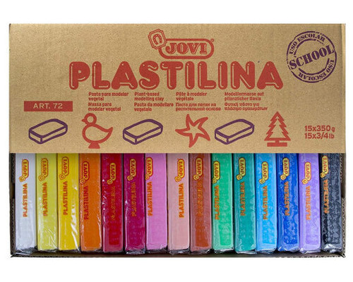 JOVI C.15 PASTILLAS DE PLASTILINA 350G COLORES SURTIDOS