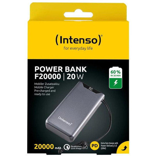 Intenso Powerbank F20000 20000 mAh Gris-IA25 Intenso Powerbank F20000 20000 mAh Gris