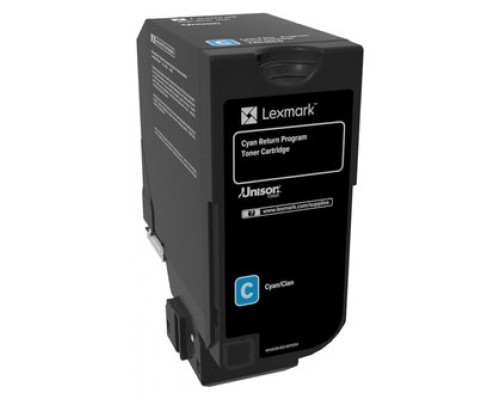 Lexmark CS720, CS725, CX725 Cartucho de toner cian Retornable