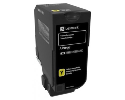 Lexmark CS720, CS725, CX725 Cartucho Corporativo amarillo (3 000 paginas)