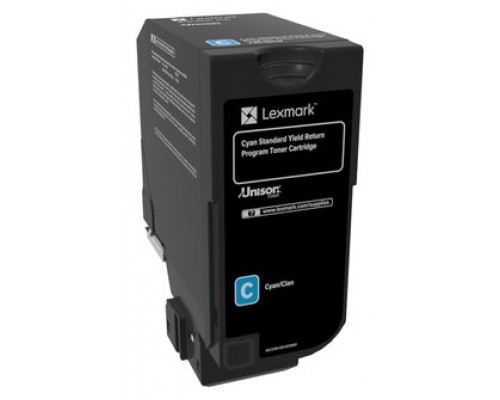 Lexmark CS720, CS725, CX725 Cartucho de toner cian Retornable