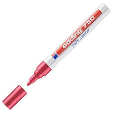 EDDING Marcador permanente 750 tinta opaca punta conica trazo 2-4mm rojo-IR39 EDDING Marcador permanente 750 tinta opaca punta conica trazo 2-4mm rojo