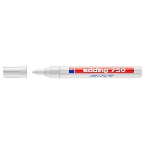 EDDING Marcador permanente 750 tinta opaca punta conica trazo 2-4mm blanco