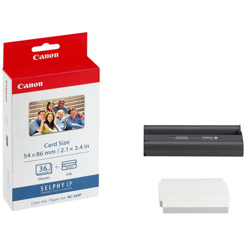 Canon Video-Impresora CP-100 Cart. + Papel, 86 x 54mm, 36 Hojas-IR20 Canon Video-Impresora CP-100 Cart. + Papel, 86 x 54mm, 36 Hojas