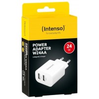Intenso | Cargador pared W24AA|2xUSB-A|blanco