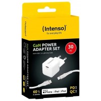 Intenso | KIT Cargador GaN W30C + Cable Lightning