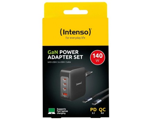 Intenso | KIT Cargador GaN W140A3C + Cable USB-C
