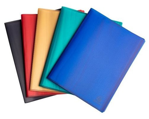 EXACOMPTA Carpeta 20 fundas PP recicladas A4 semi flexible colores surtidos