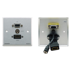 (CONSULTAR STOCK) KRAMER ROOM CONNECTIVITY CONNECT - ROOM CONNECTIVITY PASSIVE WALL PLATE - 15-PIN HD (F/F), 3.5MM & HDMI-MODEL (WXA-H/EU(W)-86) (80-000114) (Espera 4 dias)