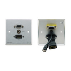 (CONSULTAR STOCK) KRAMER ROOM CONNECTIVITY CONNECT - ROOM CONNECTIVITY PASSIVE WALL PLATE 15&minus;PIN HD, 3.5MM AUDIO, USB & HDMI-MODEL (WXA-HU/US(B)) (80-000232) (Espera 4 dias)