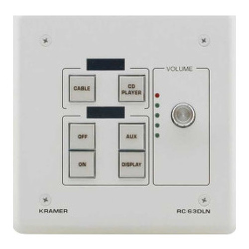 (CONSULTAR STOCK) KRAMER CONTROL & MANAGEMENT CONTROL - HW ONLY 6&minus;BUTTON ROOM CONTR W DIG VOLUME CONTROL & LCD GROUP LABELS-MODEL (RC-63DLN(B)) (80-80237295) (Espera 4 dias)