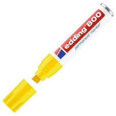 EDDING Marcador permanente 800 punta biselada trazo 4 -12mm amarillo