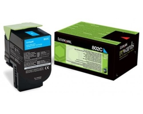 LEXMARK 802C Toner Retornable Cian (1k)