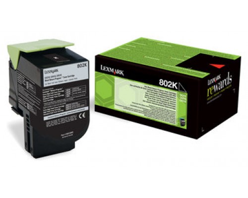 LEXMARK 802K Toner Retornable Negro(1k)