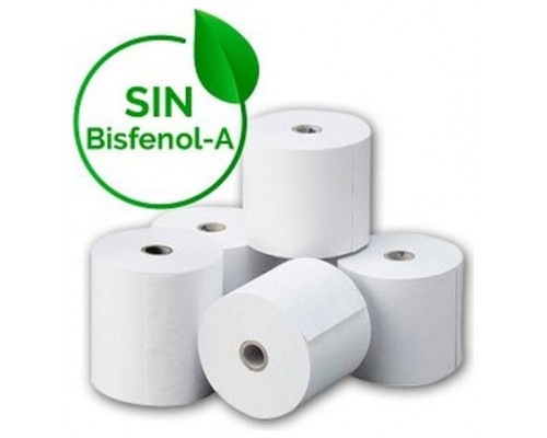 PAPEL TERMICO 80X80X12 MM 56GR. - PAQUETE 8 ROLLOS -