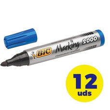 BIC Marcador permantente Marking 2000 punta conica trazo 1,7mm azul-IR45 BIC Marcador permantente Marking 2000 punta conica trazo 1,7mm azul