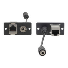 (CONSULTAR STOCK) KRAMER ROOM CONNECTIVITY CONNECT - ROOM CONNECTIVITY WALL PLATE INSERT - 3.5MM & RJ-45-MODEL (WA-45(W)) (85-001599) (Espera 4 dias)