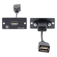 Kramer Electronics WU-AA(B) placa de pared y cubierta de interruptor Negro (Espera 4 dias)