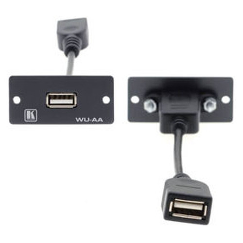 Kramer Electronics WU-AA(B) placa de pared y cubierta de interruptor Negro (Espera 4 dias)