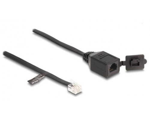 Delock Cable RJ11 macho a RJ11 hembra con tapa