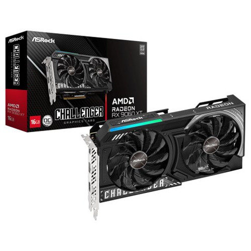 Asrock AMD Radeon RX 9060 XT Challenger 16GB OC GDDR6 (Espera 4 dias)-SX20 Asrock AMD Radeon RX 9060 XT Challenger 16GB OC GDDR6 (Espera 4 dias)