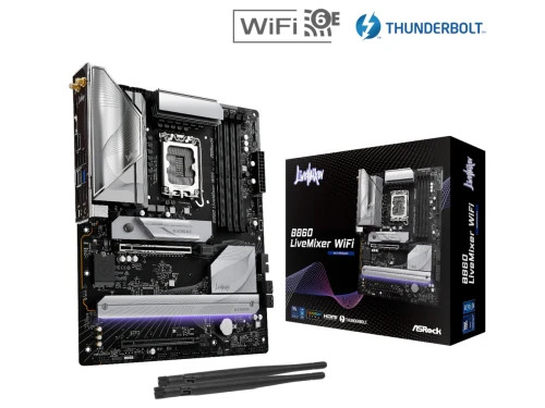 PLACA ASROCK B860 LIVEMIXER WIFI,INTEL,1851,B860,4DDR5,USB 10GBPS,WIFI,ATX (Espera 4 dias)-SX20 PLACA ASROCK B860 LIVEMIXER WIFI,INTEL,1851,B860,4DDR5,USB 10GBPS,WIFI,ATX (Espera 4 dias)