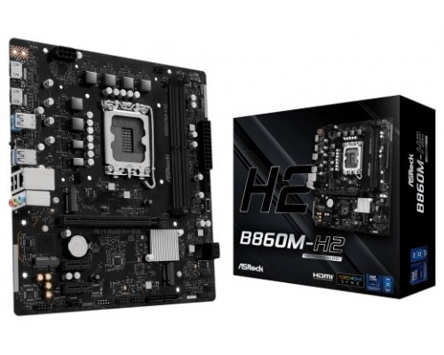 PLACA ASROCK B860M-H2,INTEL,1851,B860,2DDR5,128GB,2HDMI,4SATA3+2M.2,1GBELAN,7USB3.2,MATX (Espera 4 dias)
