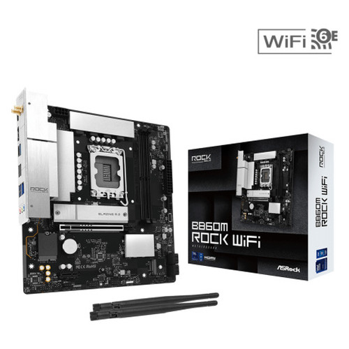 Asrock B860M Rock WiFi Intel B860 LGA 1851 (Socket V1) micro ATX (Espera 4 dias)