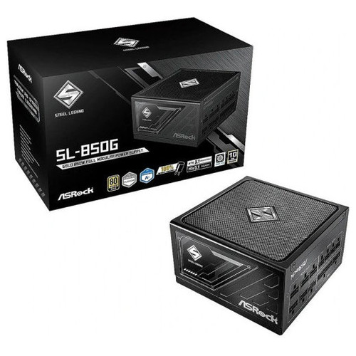 FUENTE ALIMENTACION ASROCK SL-850G,PSU,850W,80 PLUS GOLD,135MM,MODULAR,PCI-E 5.1 (12+4pin)x1,PCI-E (6+2 pin)x3,SATA (5 pin)x9 (Espera 4 dias)