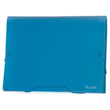 DOHE Clasificador acordeon PP A4 traslucido azul-IR31 DOHE Clasificador acordeon PP A4 traslucido azul