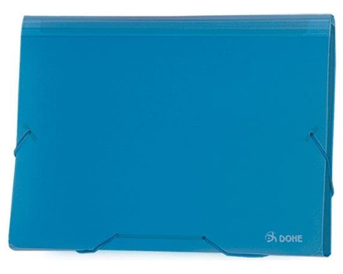 DOHE Clasificador acordeon PP A4 traslucido azul-IR31 DOHE Clasificador acordeon PP A4 traslucido azul