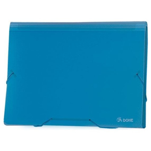 DOHE Clasificador acordeon PP A4 traslucido azul-IR31 DOHE Clasificador acordeon PP A4 traslucido azul