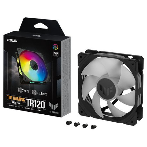 ASUS TUF Gaming TR120 ARGB Fan - Single Pack Carcasa del ordenador Ventilador 12 cm Negro (Espera 4 dias)-SX20 ASUS TUF Gaming TR120 ARGB Fan - Single Pack Carcasa del ordenador Ventilador 12 cm Negro (Espera 4 dias)