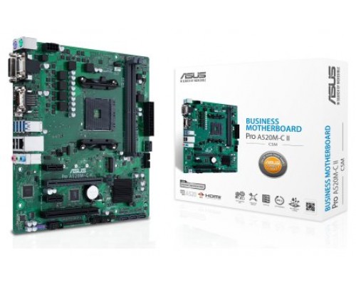 ASUS PRO A520M-C II/CSM AMD A520 Zócalo AM4 micro ATX (Espera 4 dias)