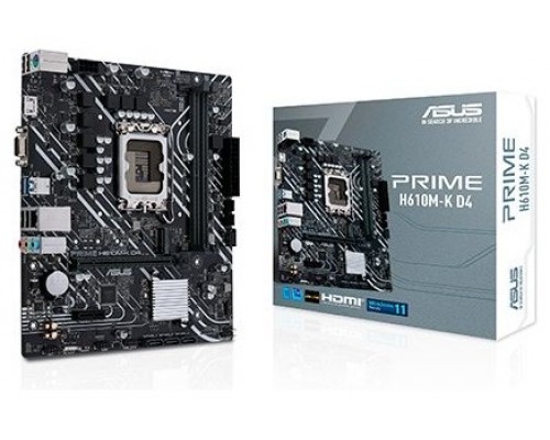 PLACA ASUS PRIME H610M-K D4 INTEL1700 HDMI 1PCIE4.0