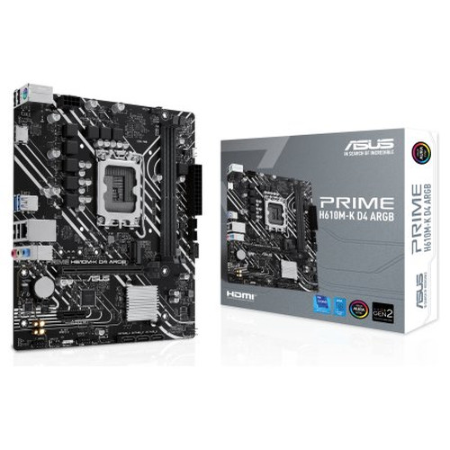 ASUS PRIME H610M-K D4 ARGB Intel H610 LGA 1700 micro ATX (Espera 4 dias)-SX20 ASUS PRIME H610M-K D4 ARGB Intel H610 LGA 1700 micro ATX (Espera 4 dias)