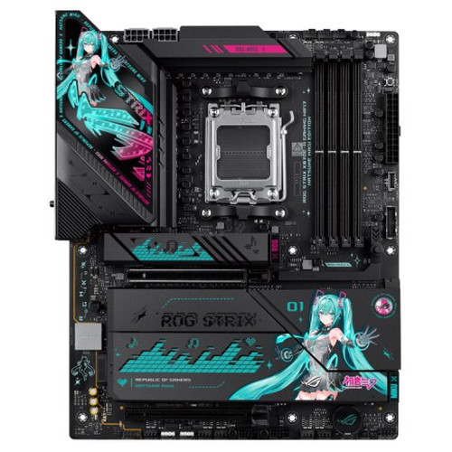 ASUS ROG STRIX X870E-H GAMING WIFI7 HATSUNE MIKU EDITION AMD X870E Zócalo AM5 ATX (Espera 4 dias)-SX20 ASUS ROG STRIX X870E-H GAMING WIFI7 HATSUNE MIKU EDITION AMD X870E Zócalo AM5 ATX (Espera 4 dias)