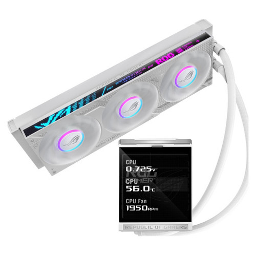 ASUS ROG Strix LC IV 360 ARGB LCD White Edition Procesador Kit de refrigeración líquida 12 cm Blanco (Espera 4 dias)-SX20 ASUS ROG Strix LC IV 360 ARGB LCD White Edition Procesador Kit de refrigeración líquida 12 cm Blanco (Espera 4 dias)