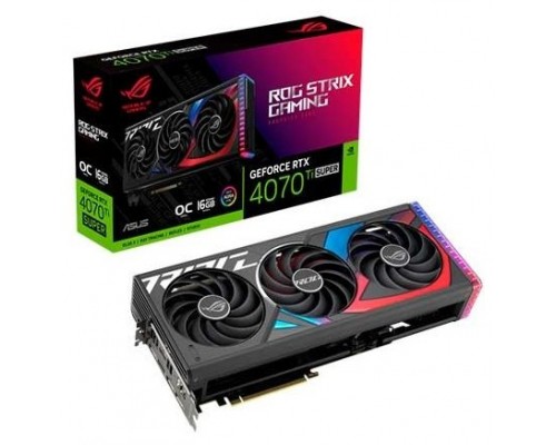 ASUS ROG -STRIX-RTX4070TIS-O16G-GAMING NVIDIA GeForce RTX 4070 Ti SUPER 16 GB GDDR6X (Espera 4 dias)