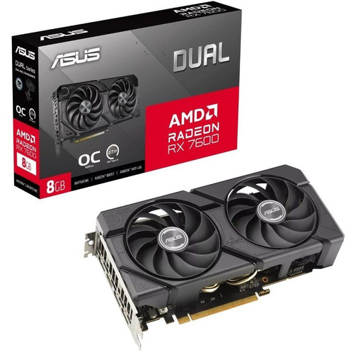 TARJETA GRAFICA ASUS DUAL RX7600 EVO OC 8GB GDDR6