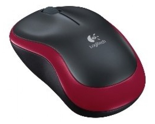 Logitech - Raton inalambrico M185 - Wireless - Rojo