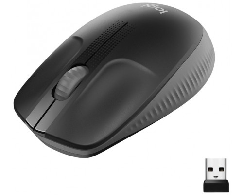 LOGITECH RATON  M190 FULL SIZE OPTICO WIIRELES INALAMBRICO GRIS OSCURO